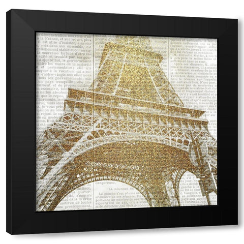 Love Paris 2 Black Modern Wood Framed Art Print with Double Matting by Kimberly, Allen