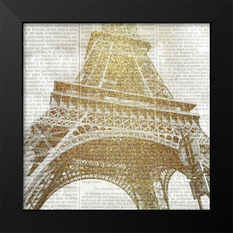 Love Paris 2 Black Modern Wood Framed Art Print by Kimberly, Allen