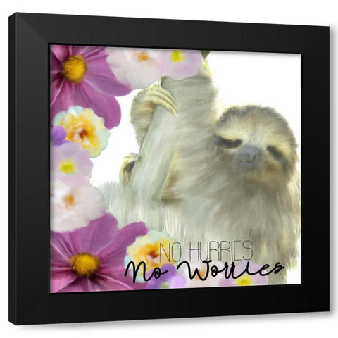 No Hurries Black Modern Wood Framed Art Print by Kimberly, Allen