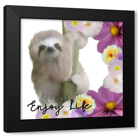 Slow Down Black Modern Wood Framed Art Print with Double Matting by Kimberly, Allen