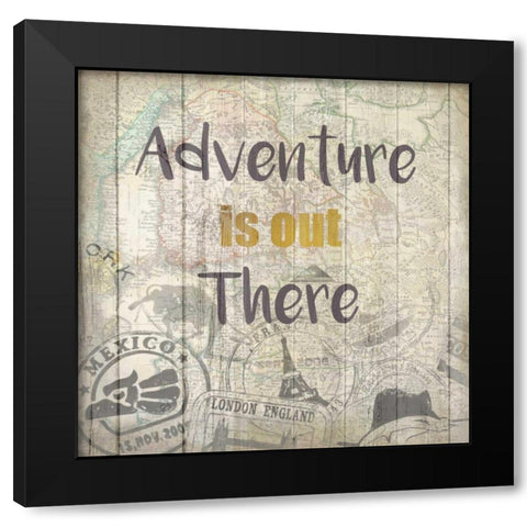 Adventure Awaits 2 Black Modern Wood Framed Art Print with Double Matting by Allen, Kimberly