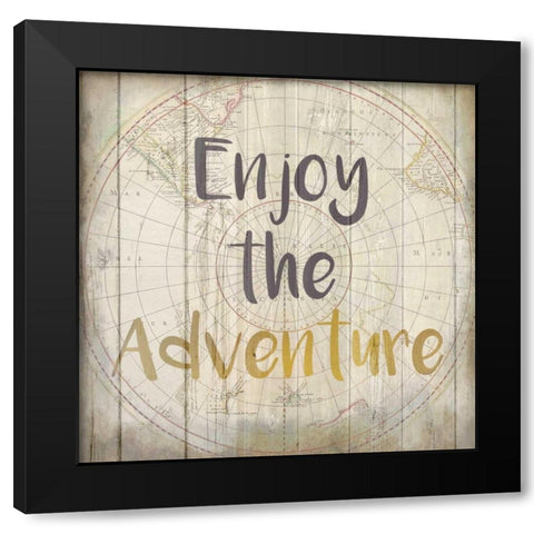 Adventure Awaits 5 Black Modern Wood Framed Art Print by Allen, Kimberly