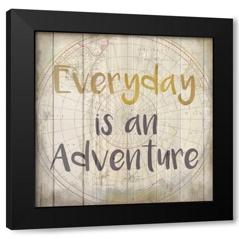Adventure Awaits 6 Black Modern Wood Framed Art Print by Allen, Kimberly