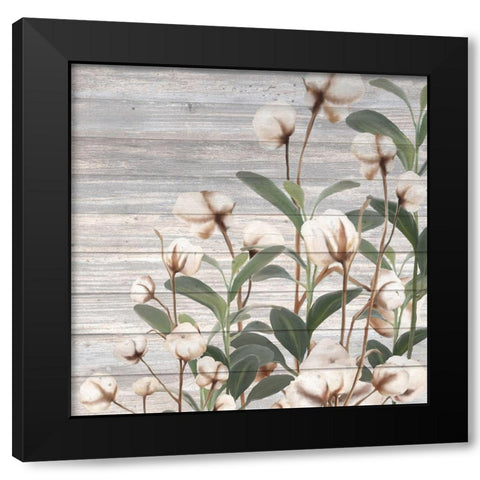 Cotton Days Black Modern Wood Framed Art Print with Double Matting by Kimberly, Allen
