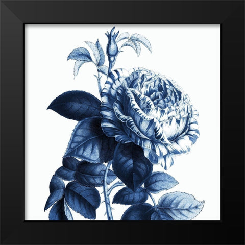 White Indigo 1 v2 Black Modern Wood Framed Art Print by Kimberly, Allen