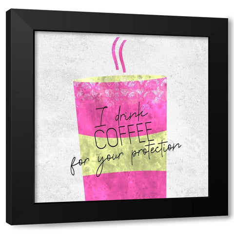 Coffee Time 1 Black Modern Wood Framed Art Print by Kimberly, Allen