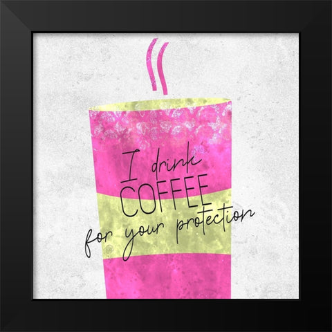 Coffee Time 1 Black Modern Wood Framed Art Print by Kimberly, Allen