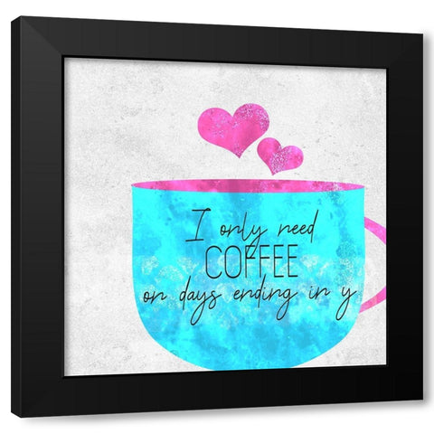 Coffee Time 2 Black Modern Wood Framed Art Print by Kimberly, Allen