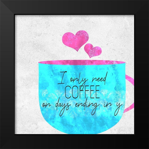Coffee Time 2 Black Modern Wood Framed Art Print by Kimberly, Allen