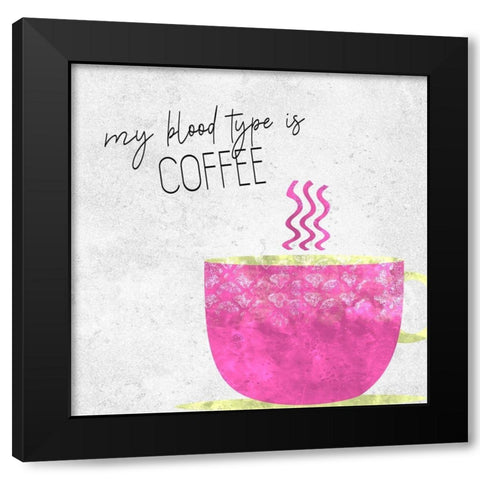 Coffee Time 4 Black Modern Wood Framed Art Print with Double Matting by Kimberly, Allen
