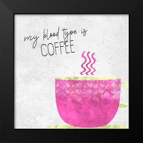 Coffee Time 4 Black Modern Wood Framed Art Print by Kimberly, Allen