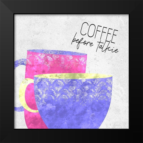 Coffee Time 5 Black Modern Wood Framed Art Print by Kimberly, Allen