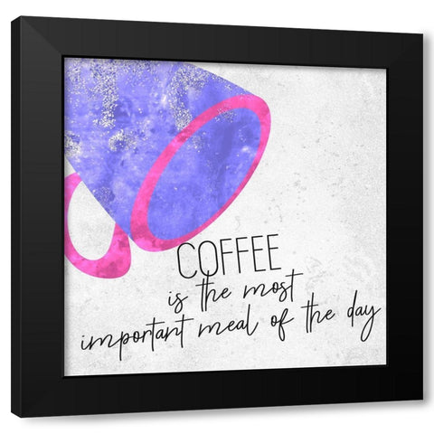 Coffee Time 8 Black Modern Wood Framed Art Print with Double Matting by Kimberly, Allen