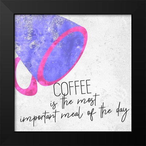 Coffee Time 8 Black Modern Wood Framed Art Print by Kimberly, Allen