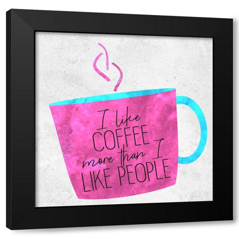 Coffee Time 11 Black Modern Wood Framed Art Print with Double Matting by Kimberly, Allen