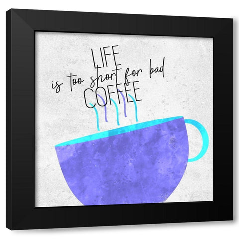 Coffee Time 12 Black Modern Wood Framed Art Print by Kimberly, Allen