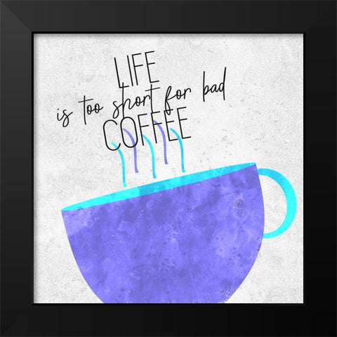 Coffee Time 12 Black Modern Wood Framed Art Print by Kimberly, Allen
