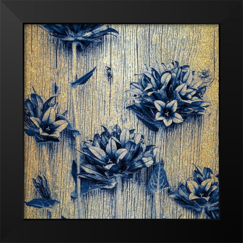 Indigo Gold 1 Black Modern Wood Framed Art Print by Kimberly, Allen