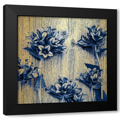 Indigo Gold 3 Black Modern Wood Framed Art Print with Double Matting by Kimberly, Allen