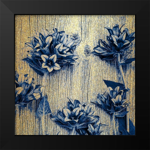 Indigo Gold 3 Black Modern Wood Framed Art Print by Kimberly, Allen