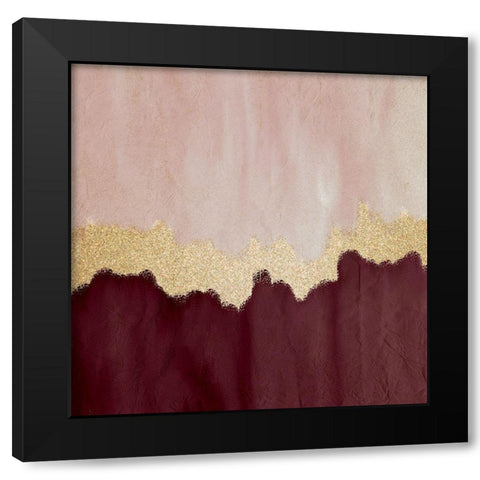 Plum Flow Black Modern Wood Framed Art Print with Double Matting by Kimberly, Allen