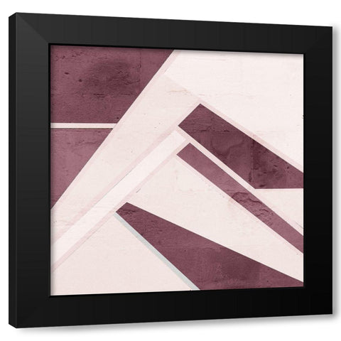 Plum Geo Black Modern Wood Framed Art Print with Double Matting by Kimberly, Allen