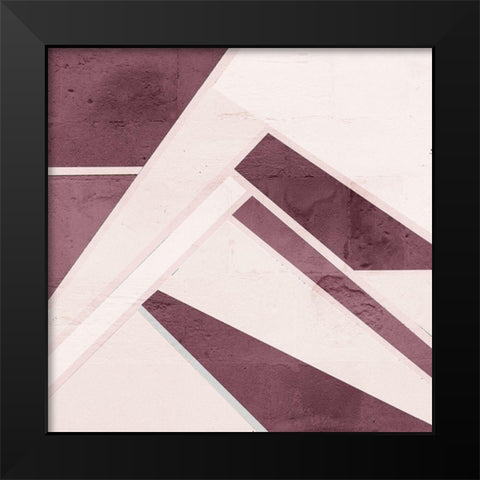 Plum Geo Black Modern Wood Framed Art Print by Kimberly, Allen