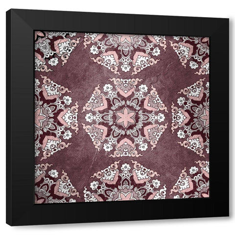 Plum Tiled 1 Black Modern Wood Framed Art Print by Kimberly, Allen