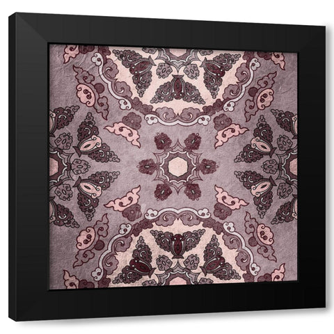 Plum Tiled 2 Black Modern Wood Framed Art Print by Kimberly, Allen