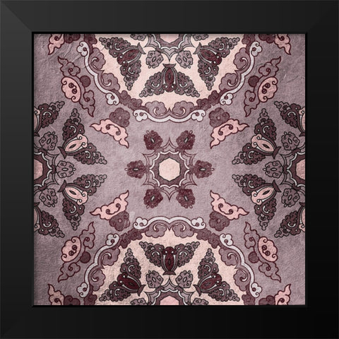 Plum Tiled 2 Black Modern Wood Framed Art Print by Kimberly, Allen
