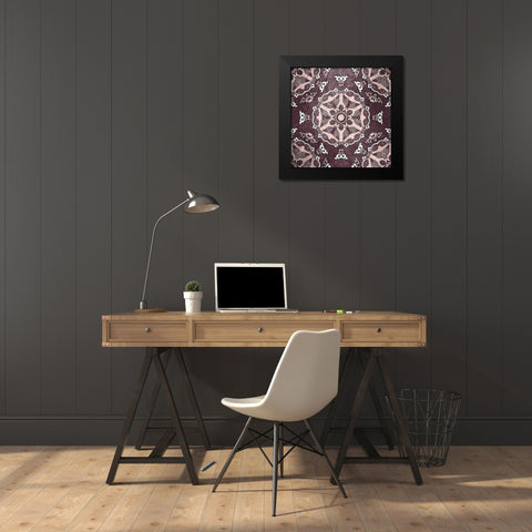 Plum Tiled 3 Black Modern Wood Framed Art Print by Kimberly, Allen