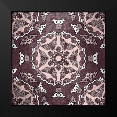 Plum Tiled 3 Black Modern Wood Framed Art Print by Kimberly, Allen