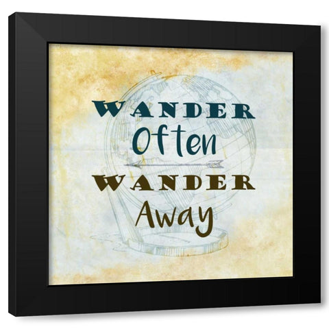 Wander 1 Black Modern Wood Framed Art Print with Double Matting by Allen, Kimberly