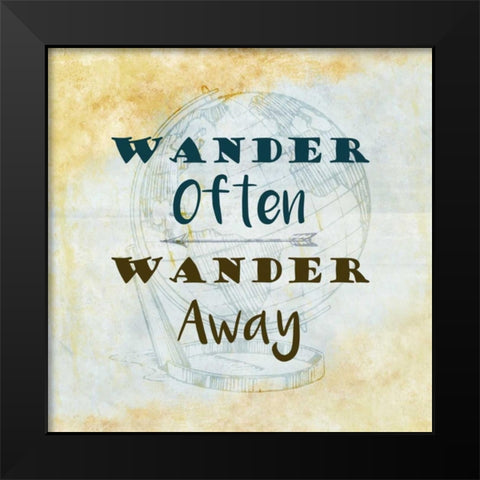 Wander 1 Black Modern Wood Framed Art Print by Allen, Kimberly