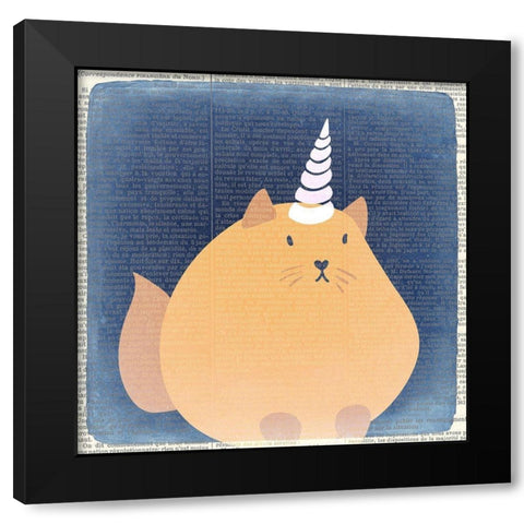 Kittyhorn 3 Black Modern Wood Framed Art Print with Double Matting by Kimberly, Allen
