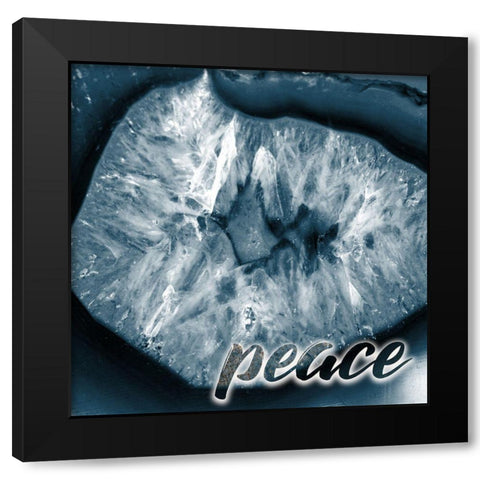 Agate 1 Black Modern Wood Framed Art Print by Kimberly, Allen