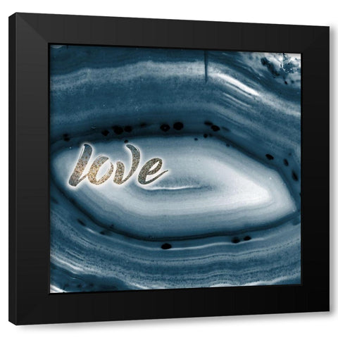 Agate 2 Black Modern Wood Framed Art Print by Kimberly, Allen
