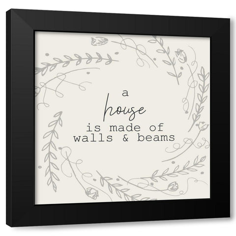 A Home 1 Black Modern Wood Framed Art Print by Kimberly, Allen