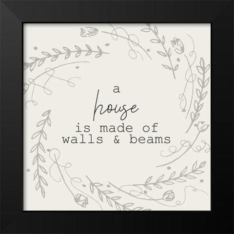 A Home 1 Black Modern Wood Framed Art Print by Kimberly, Allen