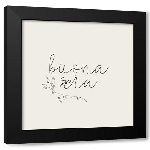 Buona Sera Black Modern Wood Framed Art Print with Double Matting by Kimberly, Allen