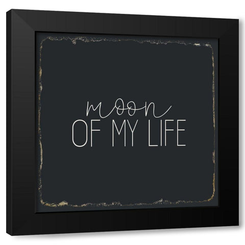 Moon and Stars 1 Black Modern Wood Framed Art Print by Kimberly, Allen