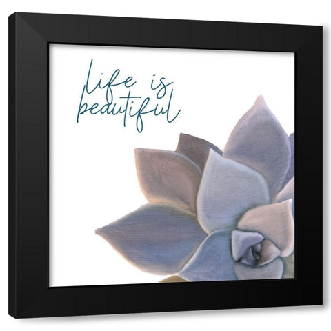 Life is Beautiful Black Modern Wood Framed Art Print with Double Matting by Kimberly, Allen