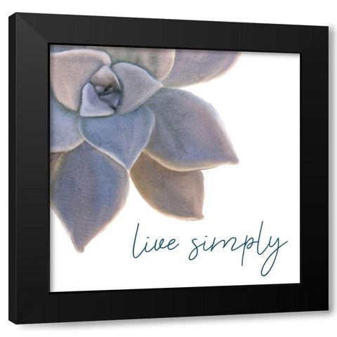 Live Simply Black Modern Wood Framed Art Print with Double Matting by Kimberly, Allen