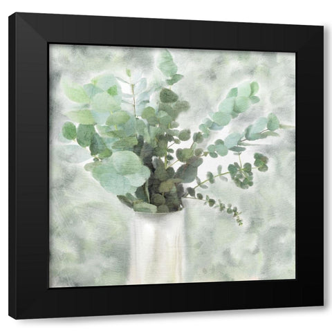 Eucalyptus Vase Black Modern Wood Framed Art Print with Double Matting by Kimberly, Allen