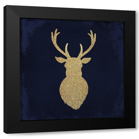 Oh Deer 1 Black Modern Wood Framed Art Print with Double Matting by Kimberly, Allen