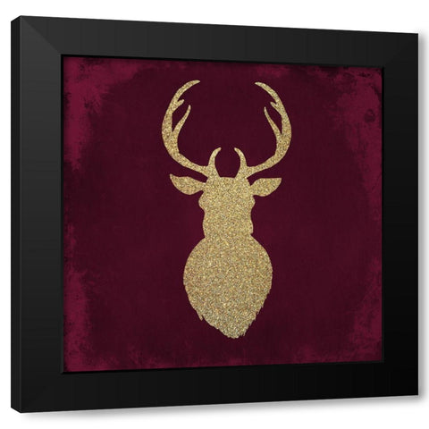 Oh Deer 2 Black Modern Wood Framed Art Print by Kimberly, Allen
