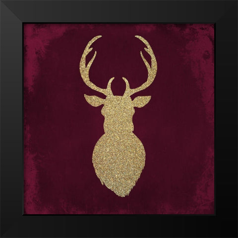 Oh Deer 2 Black Modern Wood Framed Art Print by Kimberly, Allen