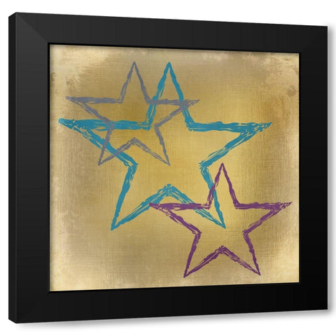 In the Stars 2 Black Modern Wood Framed Art Print with Double Matting by Kimberly, Allen