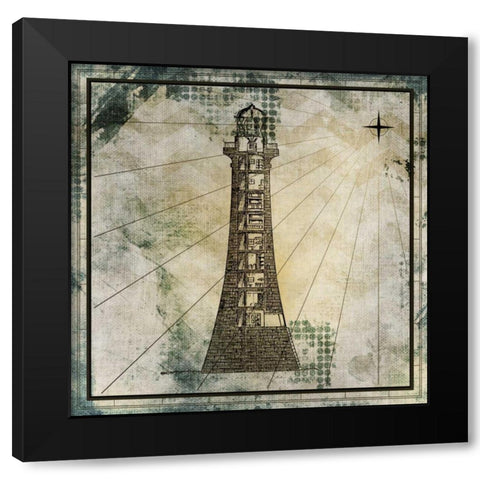 Nautical Gold 2 Black Modern Wood Framed Art Print by Allen, Kimberly