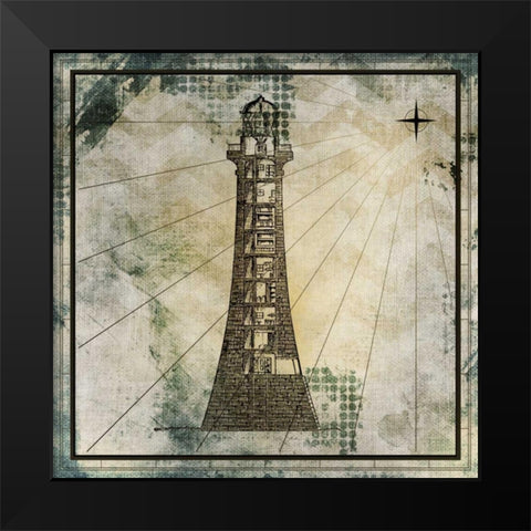 Nautical Gold 2 Black Modern Wood Framed Art Print by Allen, Kimberly